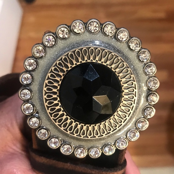▪️Genuine Leather Belt with Rhinestone Buckle main image 4